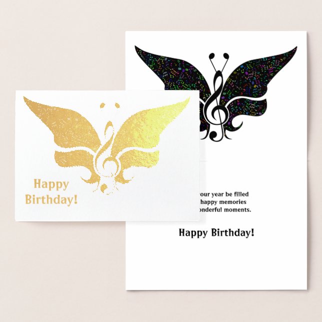 Tarjeta de cumpleaños de mariposa musical (Demostración)