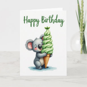 Tarjeta de cumpleaños de marsupial dulce