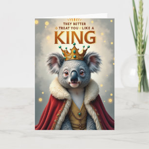 Tarjeta de cumpleaños de marsupial regio