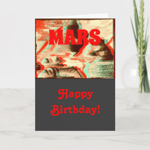 Tarjeta de cumpleaños de Marte