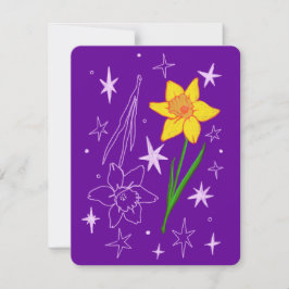 Tarjeta de cumpleaños de marzo (Daffodil)