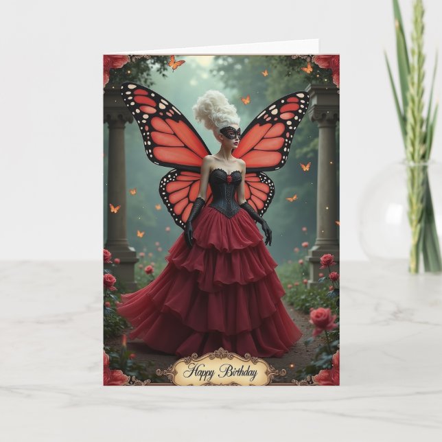 Tarjeta de cumpleaños de máscara (Anverso)
