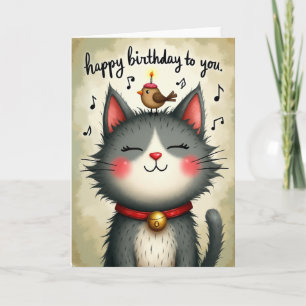 Tarjeta de cumpleaños de mascota musical