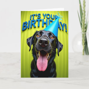 Tarjeta de cumpleaños de mascota sonriente
