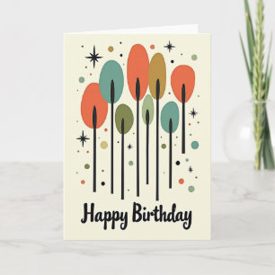 Tarjeta de cumpleaños de mediados de siglo