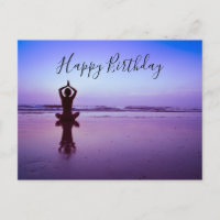 Tarjeta de cumpleaños de meditación yoga