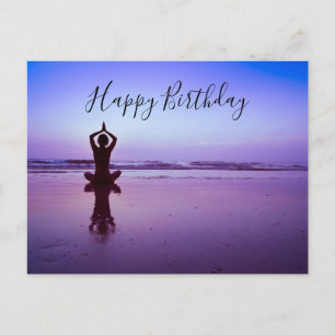 Tarjeta de cumpleaños de meditación yoga