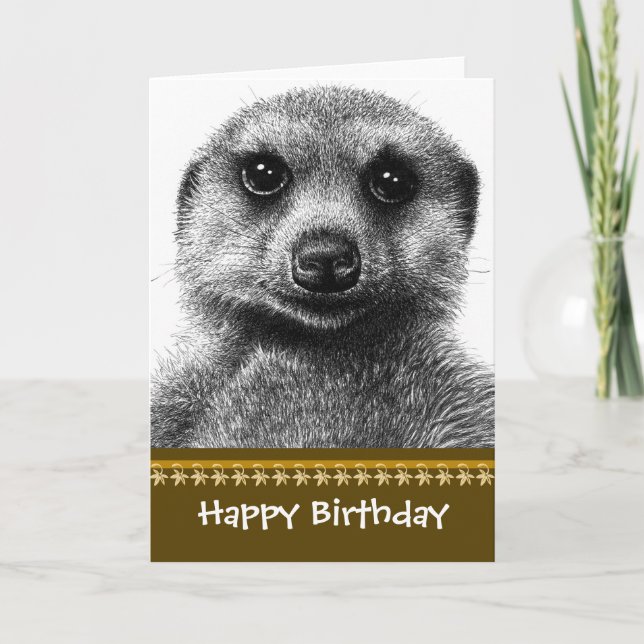 Tarjeta de cumpleaños de Meerkat (Anverso)
