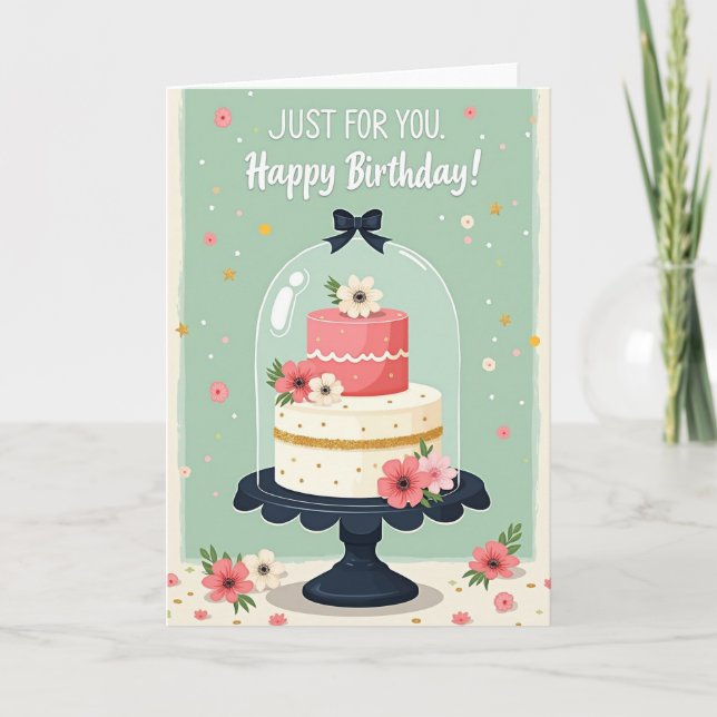 Tarjeta de cumpleaños de menta alegre (Anverso)