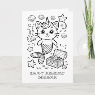 tarjeta de cumpleaños de mercat plegada para color