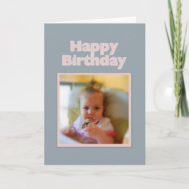Tarjeta de cumpleaños de Messy Baby Happy (Anverso)