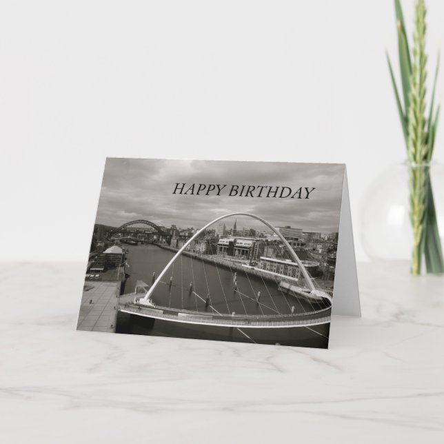 Tarjeta de cumpleaños de Millenium Bridge FELIZ (Anverso)