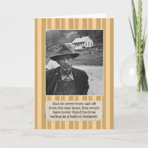 Tarjeta de cumpleaños de Minero de Carbón desechad