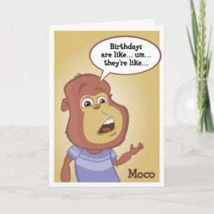 Tarjeta de cumpleaños de Moco