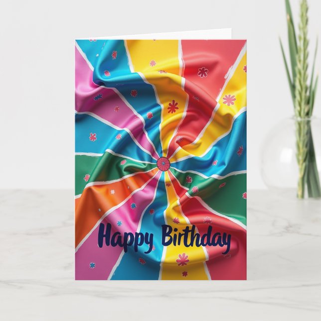Tarjeta de cumpleaños de molinete alegre (Anverso)