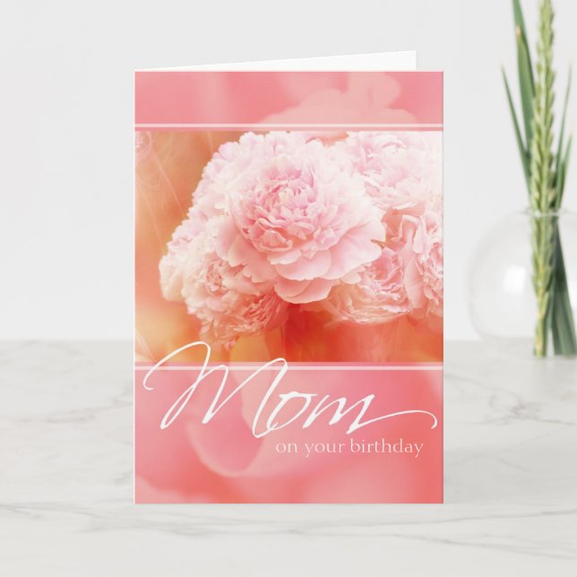 Tarjeta de cumpleaños de Mom Peony (Anverso)