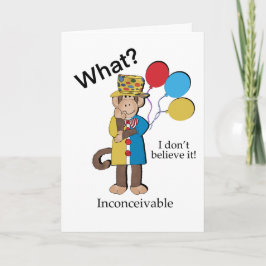 Tarjeta de cumpleaños de mono de envejecimiento