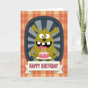 Tarjeta de cumpleaños de monstruo caprichoso