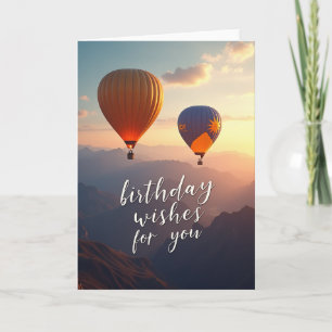 Tarjeta de cumpleaños de montaña imponente