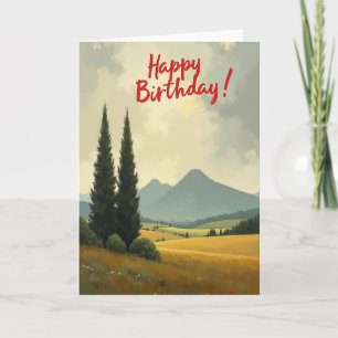 Tarjeta de cumpleaños de Montaña Pintada