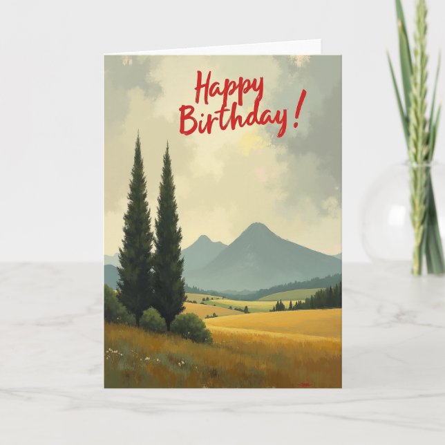 Tarjeta de cumpleaños de Montaña Pintada (Anverso)