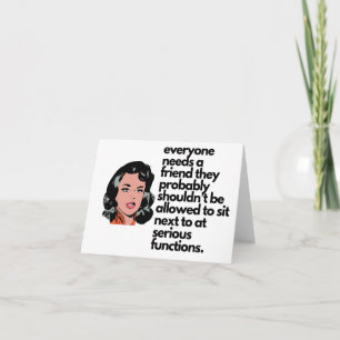 Tarjeta de cumpleaños de mujer divertida para su h