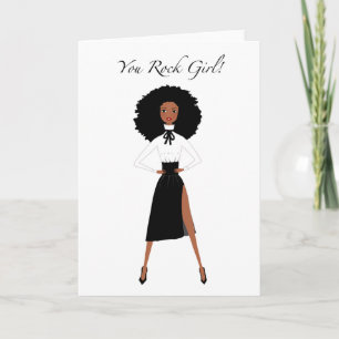 Tarjeta de cumpleaños de mujer negra