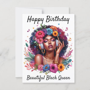 Tarjeta de cumpleaños de mujer negra