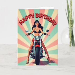 Tarjeta de cumpleaños de mujer Pop Art
