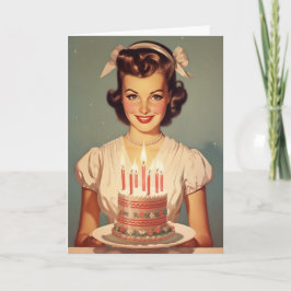 Tarjeta de cumpleaños de mujer ventilado de los añ