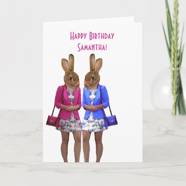 Tarjeta de cumpleaños de mujeres con animales dive (Anverso)