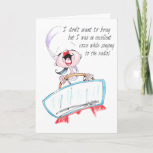 Tarjeta de cumpleaños de mujeres divertidas, diver