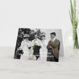 Tarjeta de cumpleaños de mujeres vestidas bien en