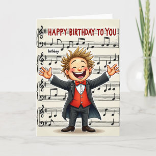 Tarjeta de cumpleaños de música jubilosa