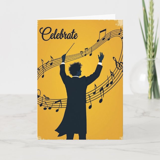 Tarjeta de cumpleaños de música Maestro (Anverso)
