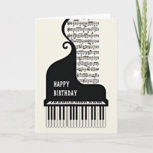 Tarjeta de cumpleaños de música melódica