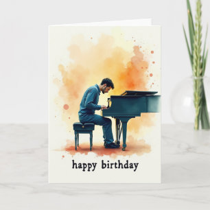 Tarjeta de cumpleaños de música pictórica