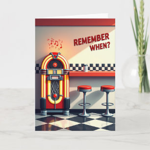 Tarjeta de cumpleaños de música retro