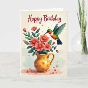 Tarjeta de cumpleaños de naturaleza festiva