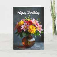Tarjeta de cumpleaños de naturaleza muerta