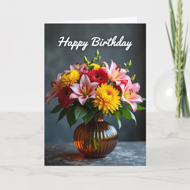 Tarjeta de cumpleaños de naturaleza muerta (Anverso)
