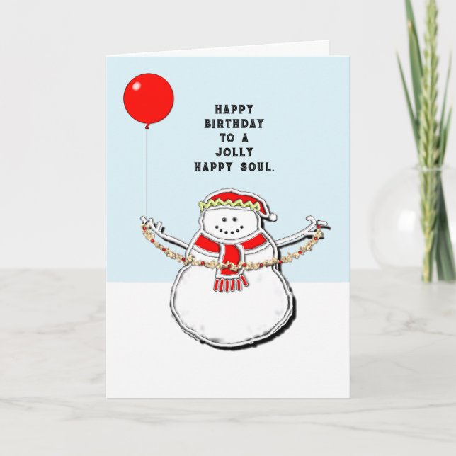Tarjeta de cumpleaños de Navidad (Anverso)