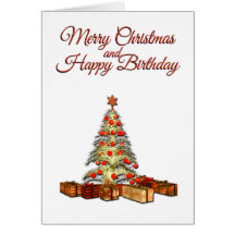 Tarjeta de cumpleaños de Navidad