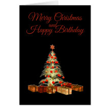 Tarjeta de cumpleaños de Navidad