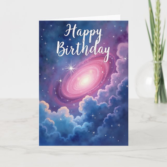 Tarjeta de cumpleaños de nebulosa (Anverso)