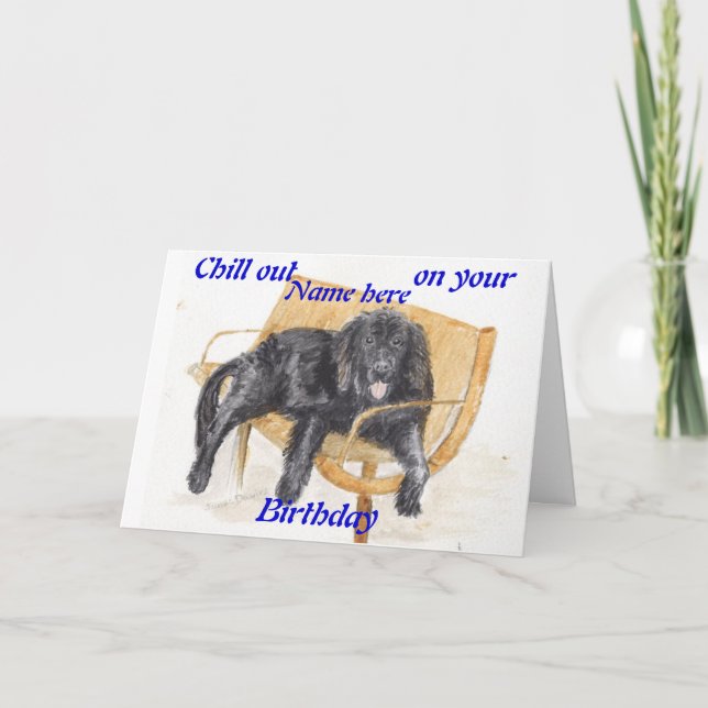 Tarjeta de cumpleaños de Newfoundland Dog (Anverso)