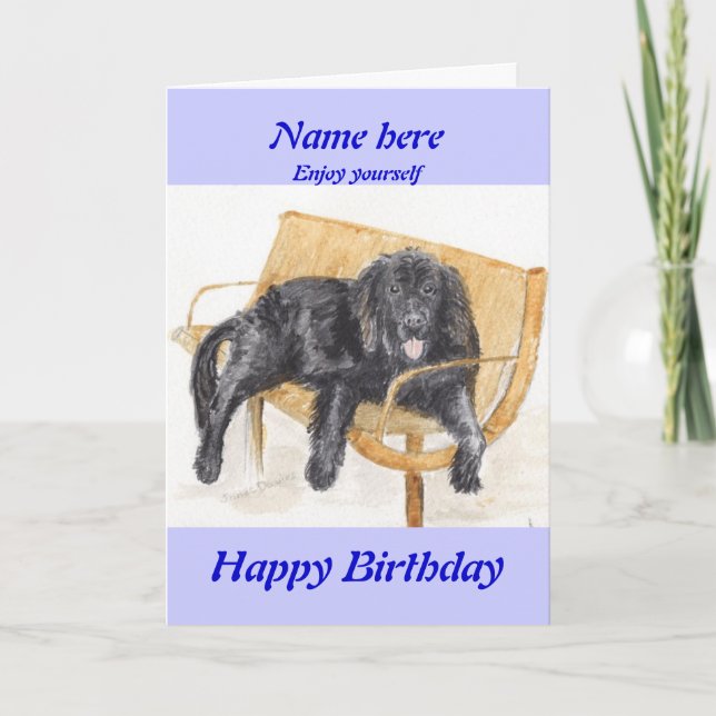 Tarjeta de cumpleaños de Newfoundland Dog (Anverso)