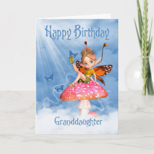 Tarjeta De Cumpleaños De Niña - Hada Cuidada En Un