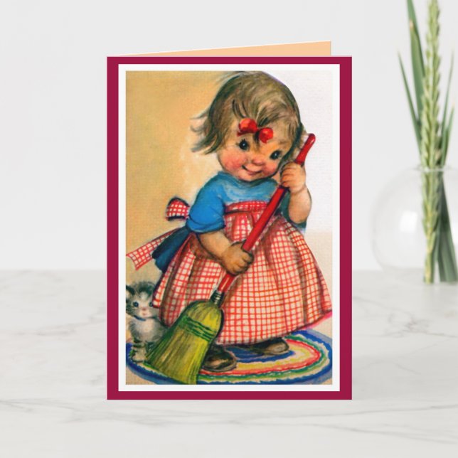 Tarjeta de cumpleaños de niña pequeña (Anverso)