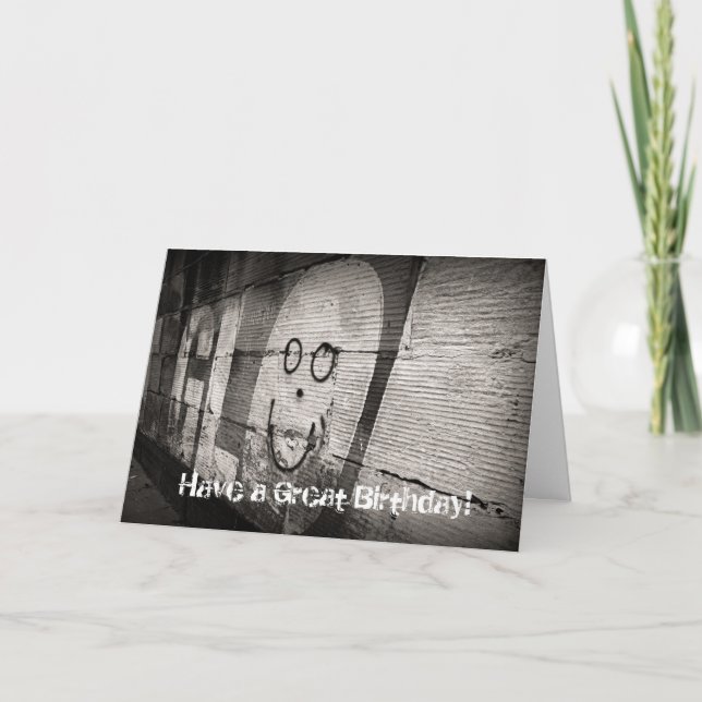 Tarjeta de cumpleaños de niño adolescente (Anverso)